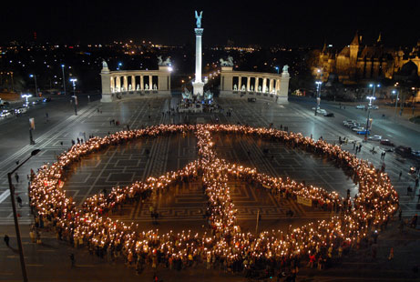 Budapest, Hungary, Peace Rally